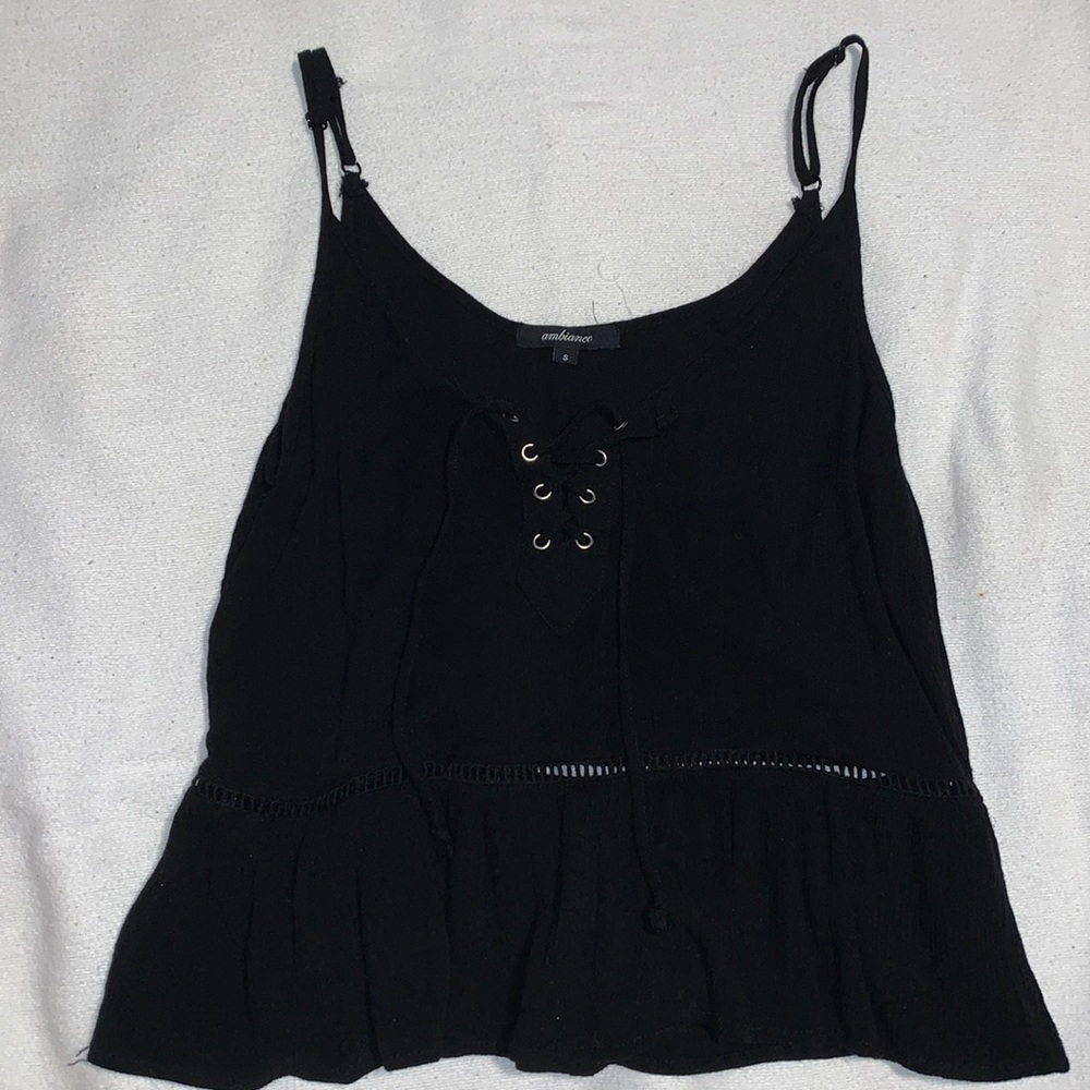 Ambiance, S, Black Tank Crop